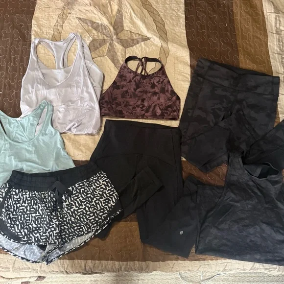 Athletic Wear Set with Sports Bras and Shorts - Picture 1 of 1